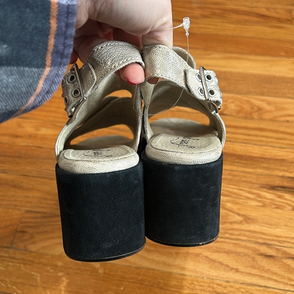 Free People Metallic Leather Platform Sandals - Picture 9 of 11